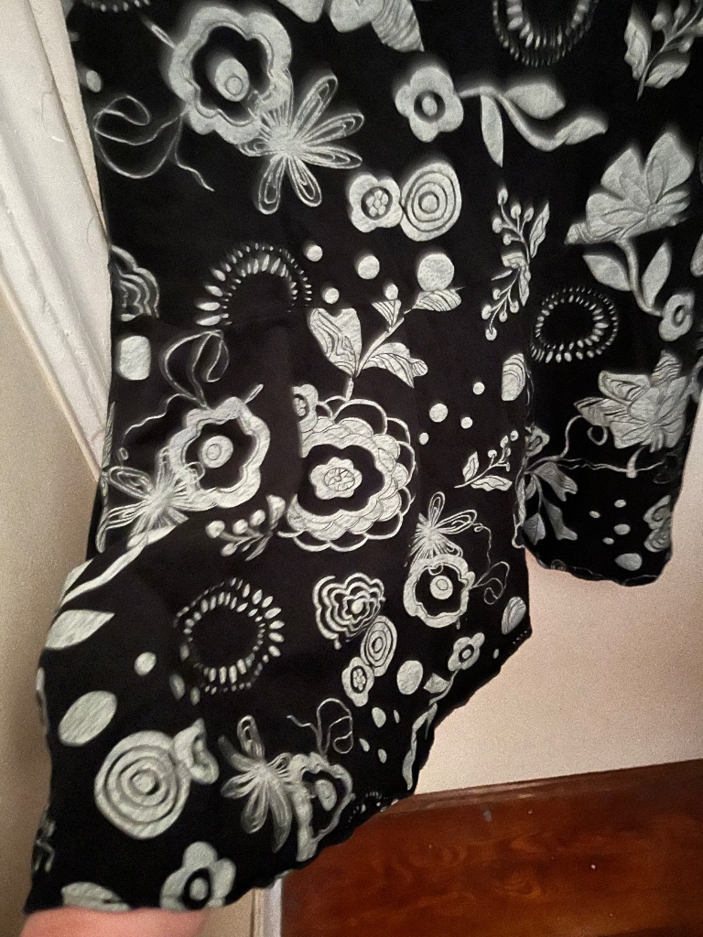 Fresh Produce high low maxi 100% cotton SL floral dress XL flounce